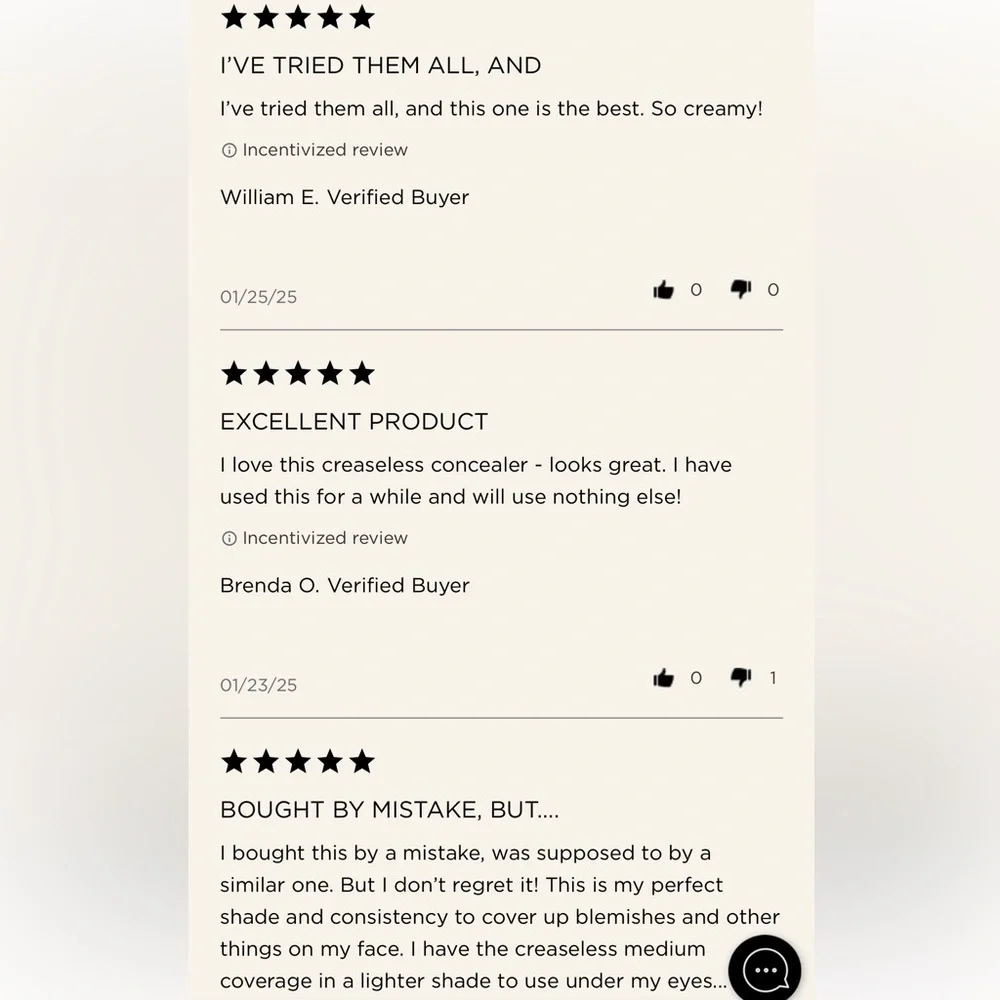 5🌟TOP Rated~TARTE Cosmetics~Creaseless Full Coverage Concealer Makeup~Full Size